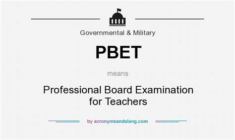 professional board examination for teachers (pbet) 1995